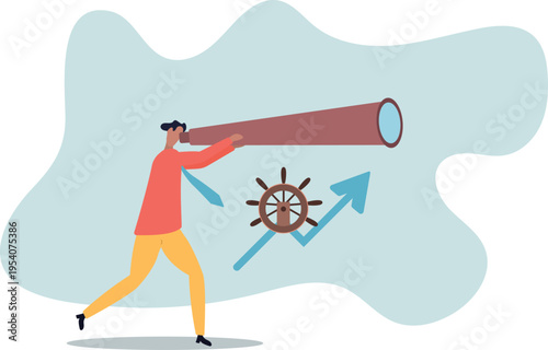 Leadership to lead company direction, vision to see opportunity, skill to overcome challenge or decision to control and drive growth.human life and situation.