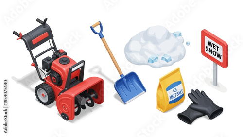 Snow removal equipment and winter weather tools