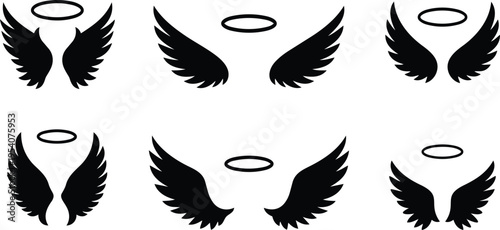 Angel Wings and Halo Icon Collection