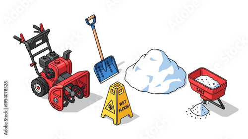 Snow removal equipment and winter maintenance tools