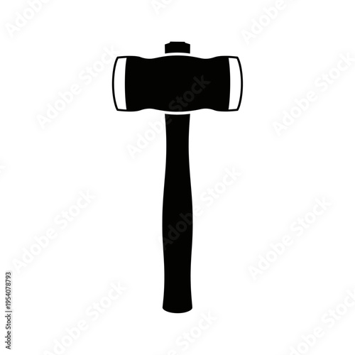 Silhouette of Wide Head Shoemaker Hammer for Footwear Cobbling and Leather Craft