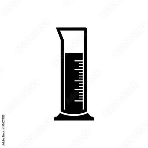 Graduated Cylinder Silhouette for Liquid Measurement and Science Education