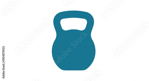 Blue Kettlebell Weight Fitness Equipment.