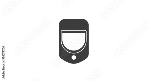 Black Simple USB Flash Drive Icon.