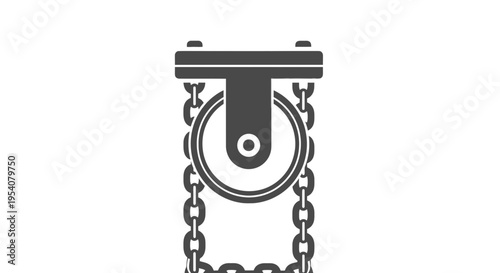 Industrial Pulley System with Chain.