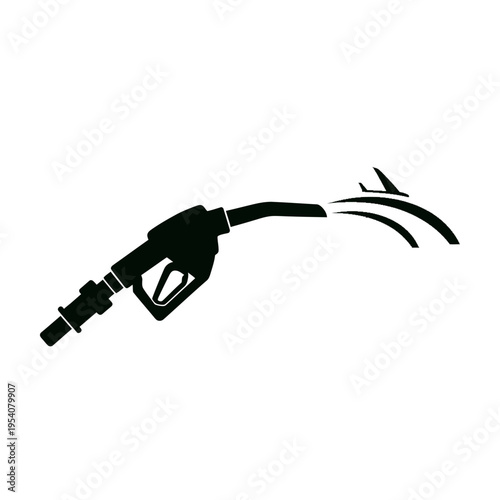 Silhouette of Sustainable Aviation Fuel Nozzle Plug for Bio Kerosene Green Transit