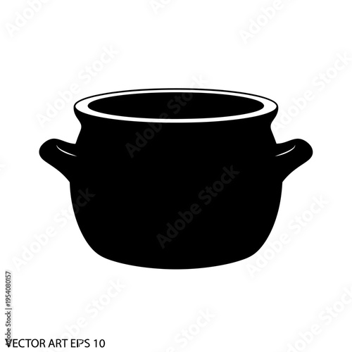 Silhouette of Ceramic Pickling Pot Bath for Metal Jewelry Cleaning and Silversmithing