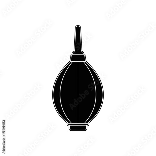 Rubber Squeeze Dust Blower Bulb Silhouette for Precision Lens Cleaning
