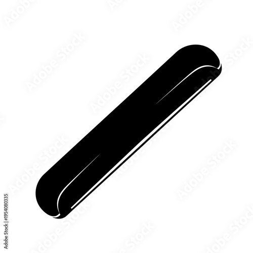 Flat Bone Folder Silhouette for Precise Leather Creasing and Bookbinding