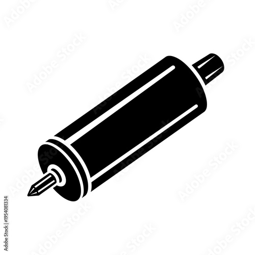 Black Silhouette of Watchmaker Mainspring Tool for Automatic Movement Overhauls