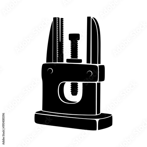 Silhouette of Wooden Stitching Pony Vise for Hands Free Leather Sewing and Crafting