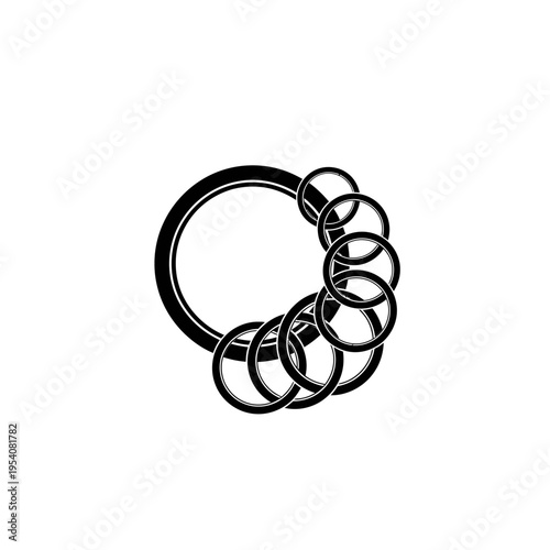 Black Silhouette of Jewelers Ring Sizer Loop for Custom Fitting and Craftsmanship