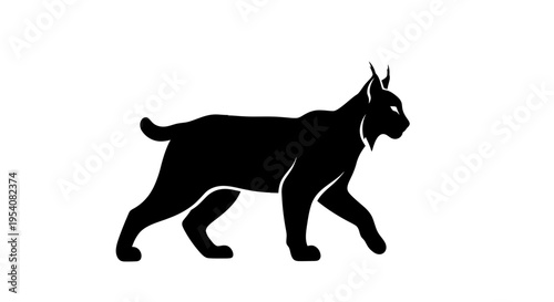 Great Dane Dog Silhouette Walking Profile View.
