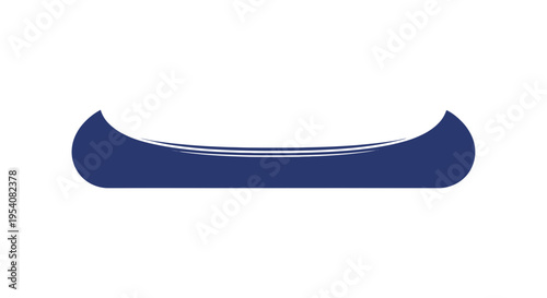 Blue Plastic Boat Hull Isolated White.