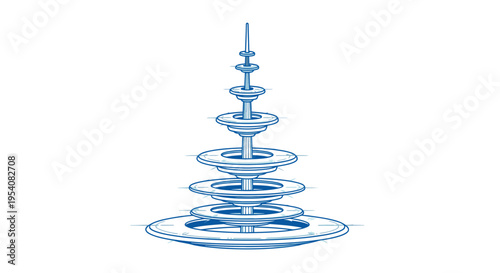 Abstract Architectural Structure, Modern Design Element