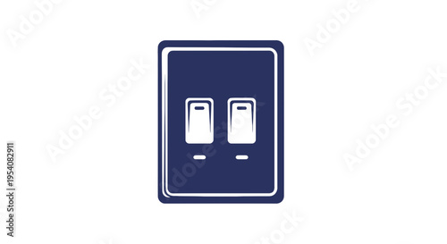 Double Light Switch on Wall Plate.