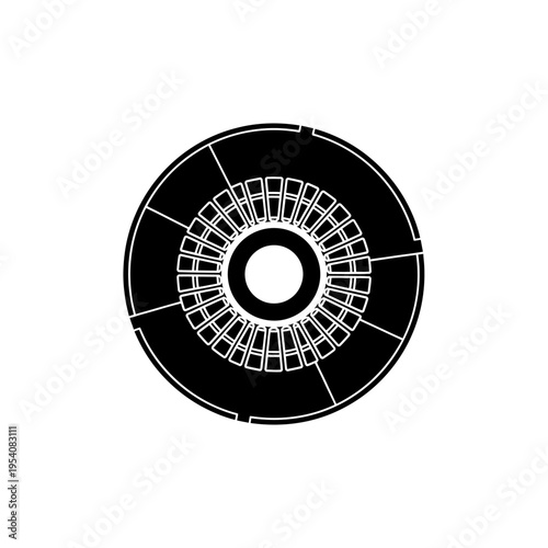Silhouette of Tokamak Nuclear Fusion Reactor Core for Next Generation Clean Energy