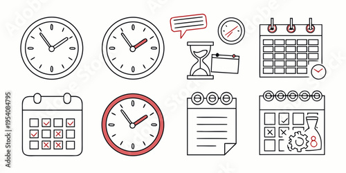 Clocks and Calendars time schedule organization