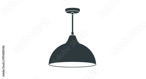 Modern Black Pendant Light Fixture Hanging.