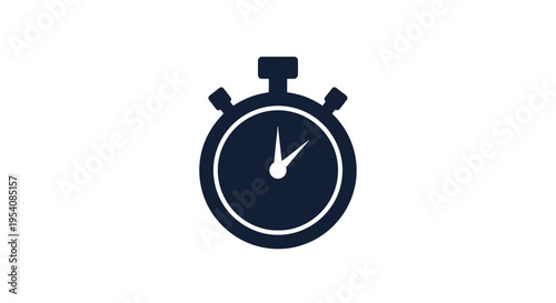Stopwatch Icon with White Dial.