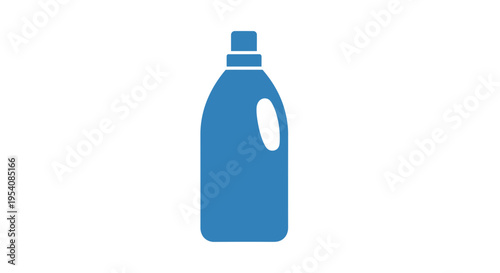 Blue Plastic Bottle with Handle and Cap.