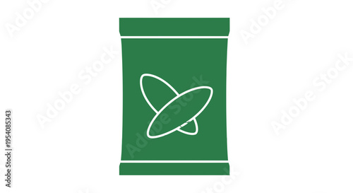 Green Tea Bag with White Logo.