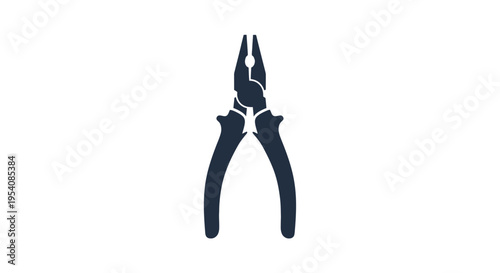 Black Needle Nose Pliers Tool Closeup.