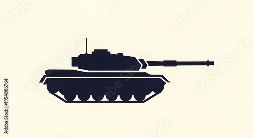 A tank silhouette, flat icon (non-detailed)