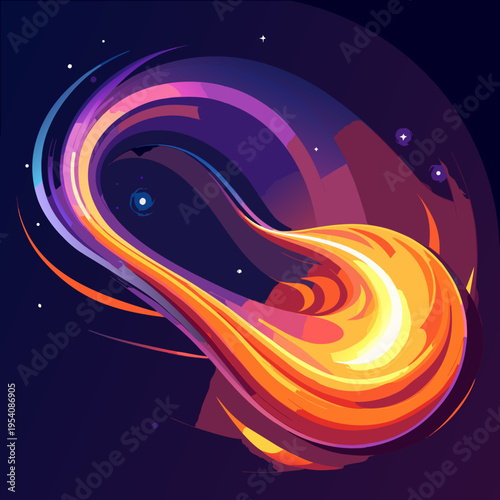 Vibrant cosmic swirl in space