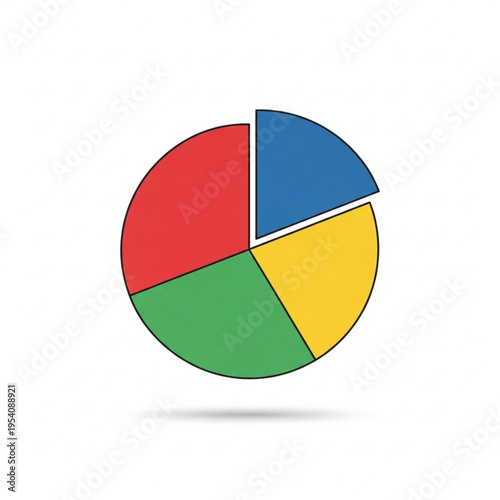 Free Download Colorful Pie Chart with Four Segments. - GFXLoad