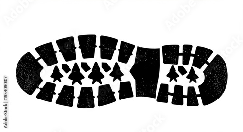 Sole of a Shoe with Tread Pattern.