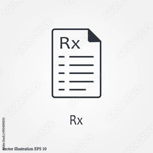 rx medical prescription icon symbol illustration vector eps10 logo template design pattern seamless bright minimal design flat design realistic style simple design modern design