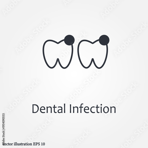 dental infection icon symbol illustration vector eps10 logo template design pattern seamless bright minimal design flat design realistic style simple design modern design
