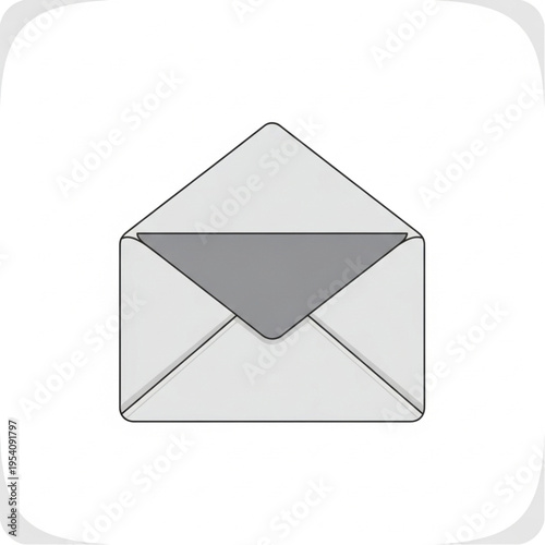 Open Envelope with Letter Inside.