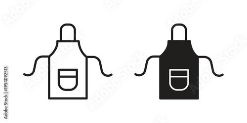 Apron icon logo vector. Set of line icons. flat designs