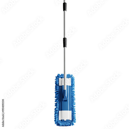 Blue microfiber dusting brush with extendable handle