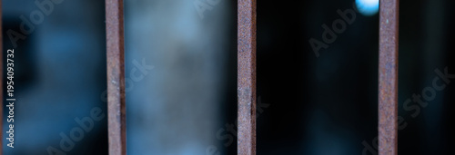 Canvas Print The Rusty Bars Symbolizing Incarceration