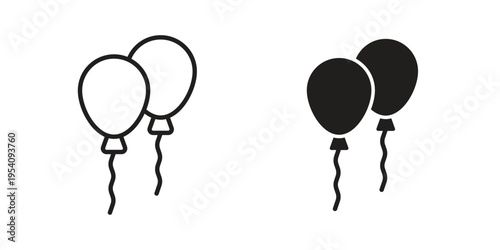 Balloon icon logo vector. Set of line icons. flat designs