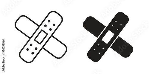 Band aid icon logo vector. Set of line icons. flat designs