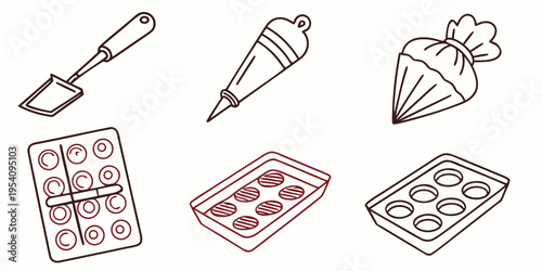 Baking Tools and Equipment Line pastry bag icing bag pastry brush