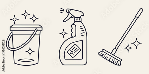 Cleaning Supplies household line bucket spray bottle