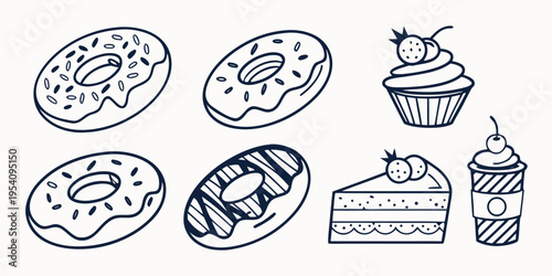 Desserts and Baked Goods donuts cupcakes