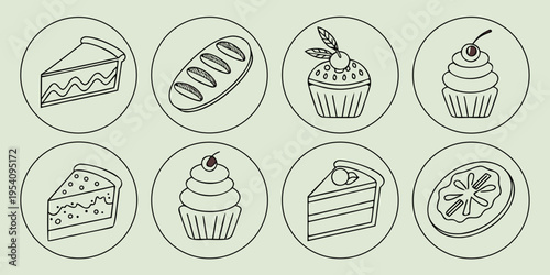 Various Desserts and Baked Goods cakes cupcakes muffins