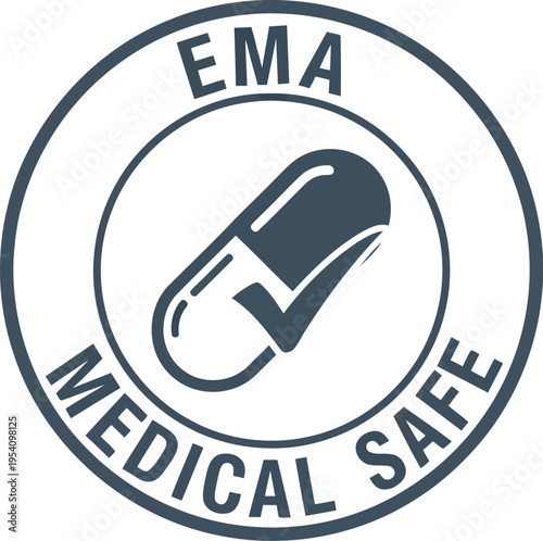 Ema medical safe approved seal emblem stamp pharmaceutical drug healthcare regulatory compliance symbol