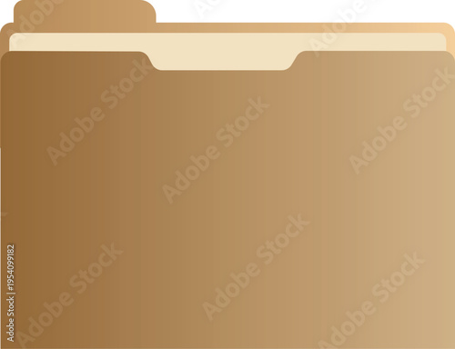 Professional brown office file folder icon for business organization