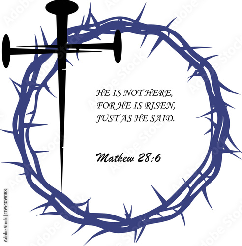 He is Risen svg, Jesus Cross svg, Bible Verse svg