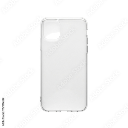 Clear iPhone case with camera cutout, transparent mobile phone cover