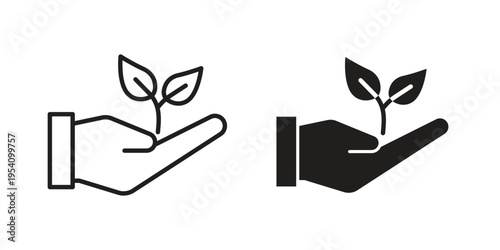 Eco-friendly icon logo vector. Set of line icons. flat designs
