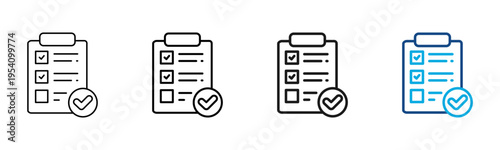 Check Icon Different Style Outline Collection Set Vector Illustration