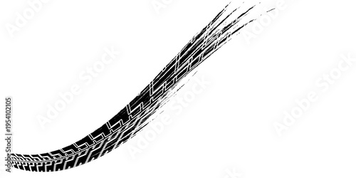 Auto tire tread grunge element. Car and motorcycle tire pattern, wheel tyre tread track. Black tyre print.